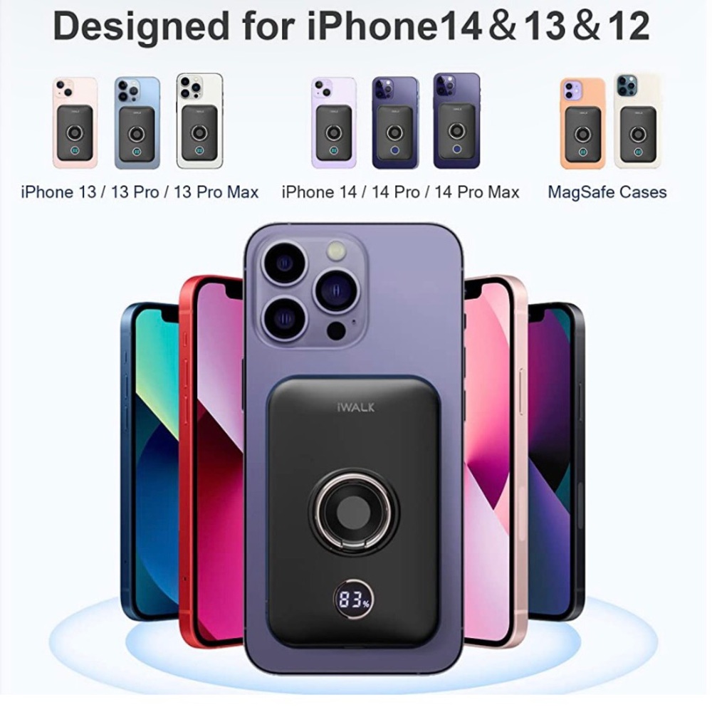 Magnetic portable i phone charger